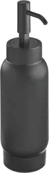 iDesign Austin 28337 Liquid Metal Refillable Hand Soap Pump Bottle for Bathroom Sinks and Worktops, Matte Black, 8.8 x 6.7 x 22.1 cm