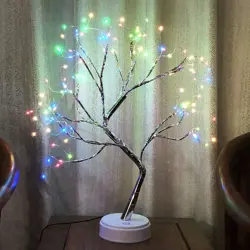 Tree Lamp Lighted Birch Tree 108 LED Twig Tree with Lights up 20 Inches Tree Pre Lit Birch Tree USB & Battery Operated Upgraded Touch Switch Copper Wire Tree Branch Lights for Indoor Decoration