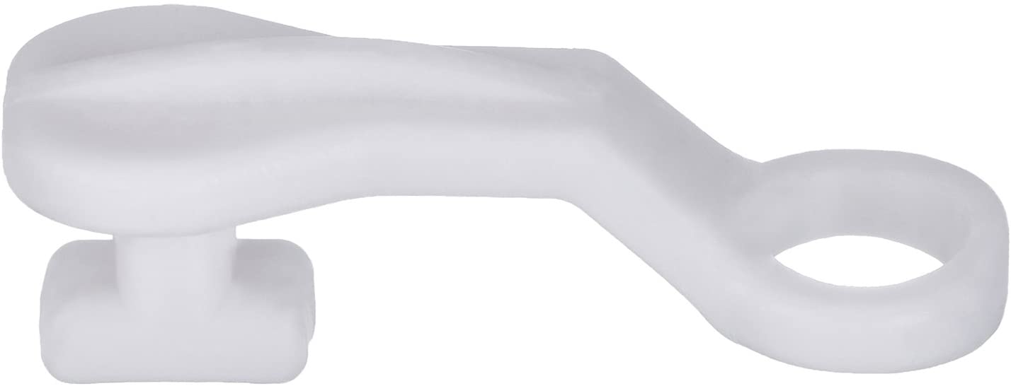 White Plastic Curtain Glider Hooks, Pack of 50 4