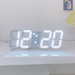 3D LED Digital Clock Luminous Fashion Wall Clock Multifunctional