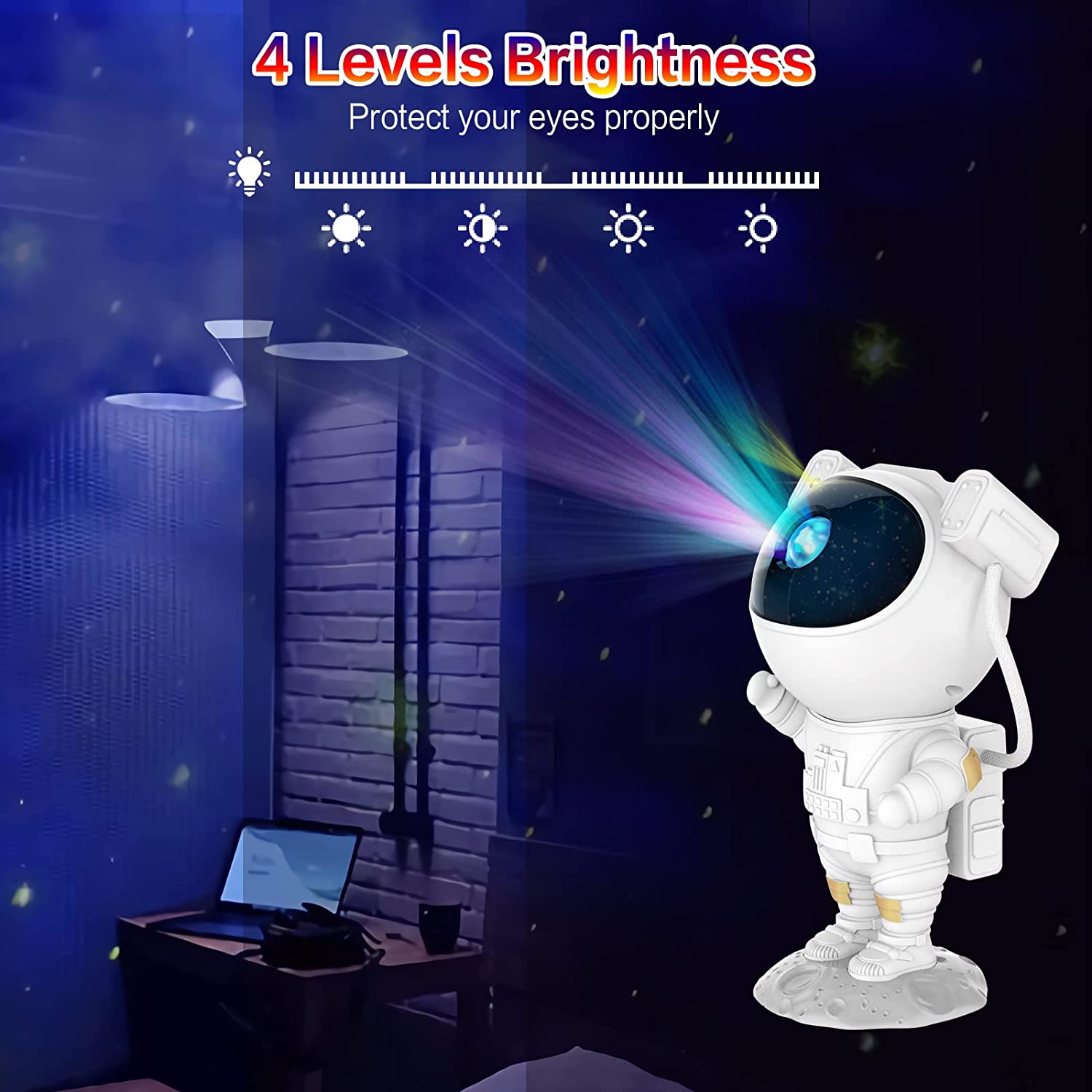 SZPACMATE Astronaut Galaxy Star Projector with Nebula, Timer & Remote Control - Bedroom & Ceiling Light Show, Perfect Gift for Kids & Adults 6