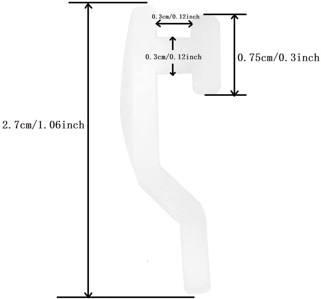 ASIWUJING White Plastic Curtain Glider Hooks, 50-Pack 3
