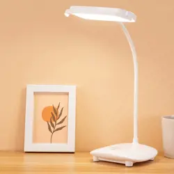 Cordless Rechargeable LED Desk Reading Lamp with Large Capacity 3000mAh, Flexible Table Lamp with Touch Control, Dimmable 3 Colors and 6 Brightness Levels, Small Kids Study Light for Bedroom Bedside Lamp