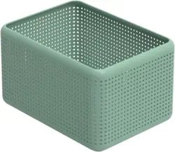 Rotho Madei 13L Plastic (PP) BPA-Free Green Storage Box Without Lid (32.6 x 23.8 x 18.8 cm)