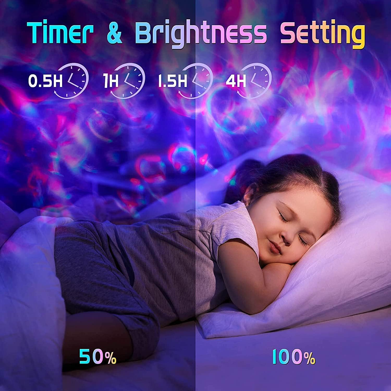 Galaxy Projector 20 Lighting Modes Star Projector, HiFi Bluetooth Speaker Galaxy Projector Light, 6 White Noise Sensory Lights, Remote & Timer Galaxy Light Projector for Bedroom Gifts for Room Decor [Energy Class A] 5