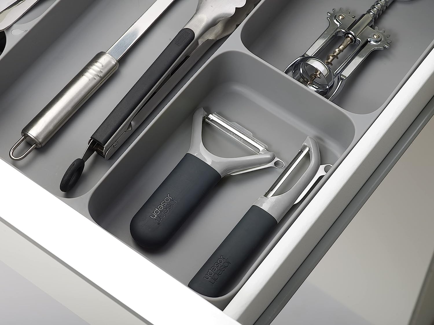 Joseph Joseph DrawerStore Cutlery, Kitchen Utensils and Cooking Utensil Gadget Accessories Organiser, in drawer storage - Grey 5