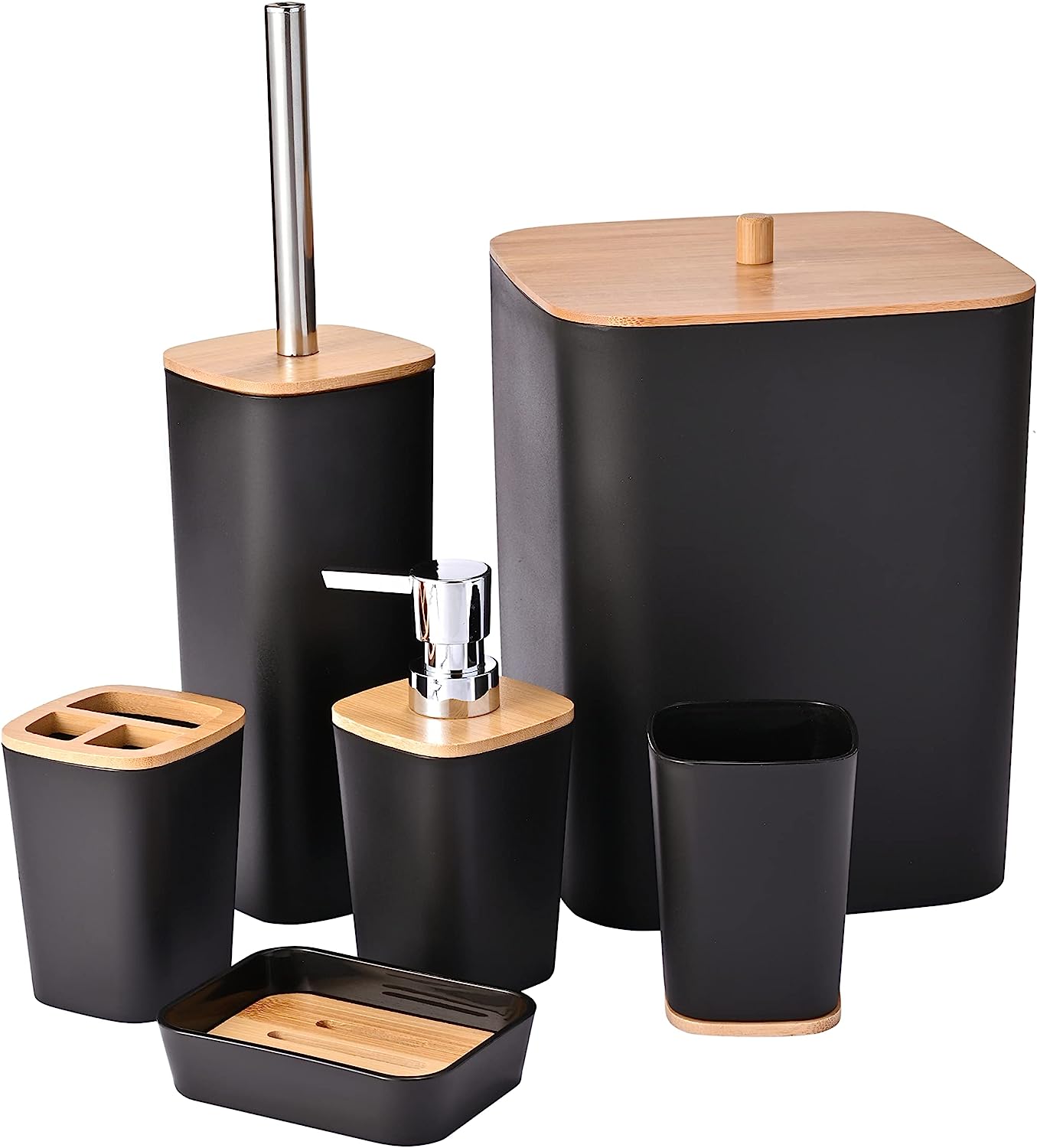  iMucci Bathroom Accessories Set - with Trash Can