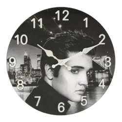 Widdop 30cm Elvis Presley Design Glass Wall Clock