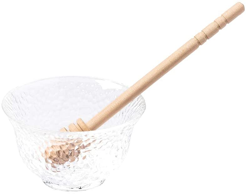DESIOLE Wood Honey Stirrer Dipper Spoon Set 5