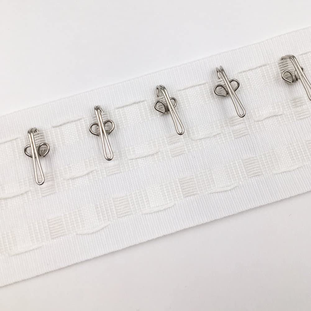 Ucatcher 100-Piece Silver Metal Curtain Header Tape Drapery Hooks Set 3