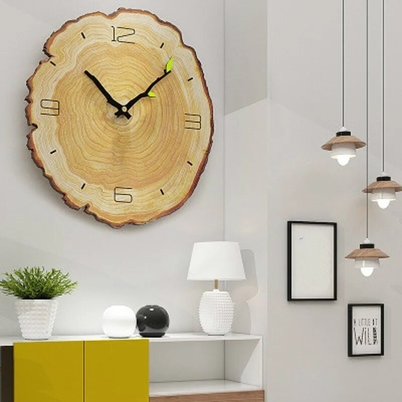 12 Inch Vintage Wooden Clock Cafe Office 1