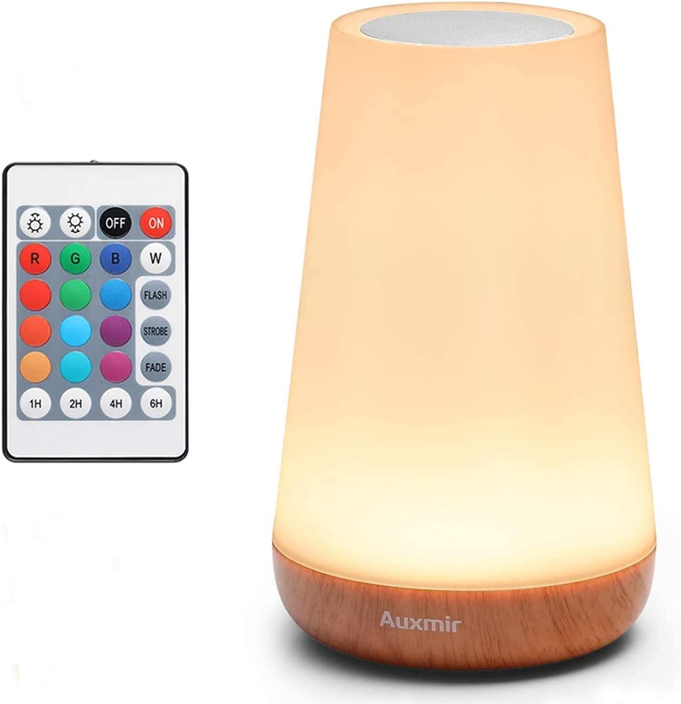Auxmir Rechargeable LED Touch Table Lamp with Remote Control, RGB Color Changing & Dimmable Night Light for Baby, Kids, Bedroom, Living Room & Camping 2