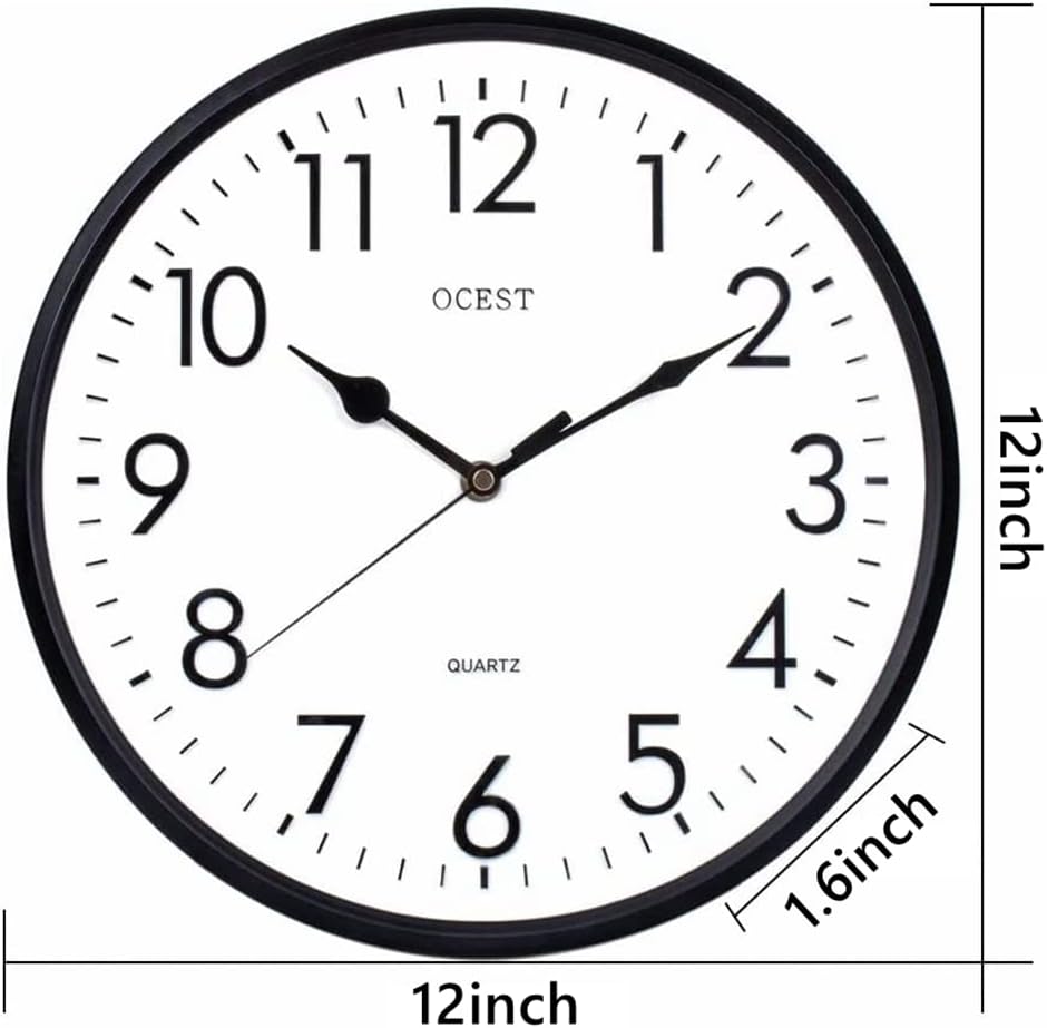 OCEST Garden Clocks Outdoor Waterproof, 12inch Large Display Battery Operated Quartz Decorative Clock Silent Non-Ticking Round Easy to Read for Pool Patio Office Kitchen 3