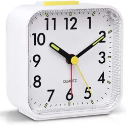 Tisaika Silent Alarm Clock [Energy Class A+++] - Bedside, Non Ticking,...
