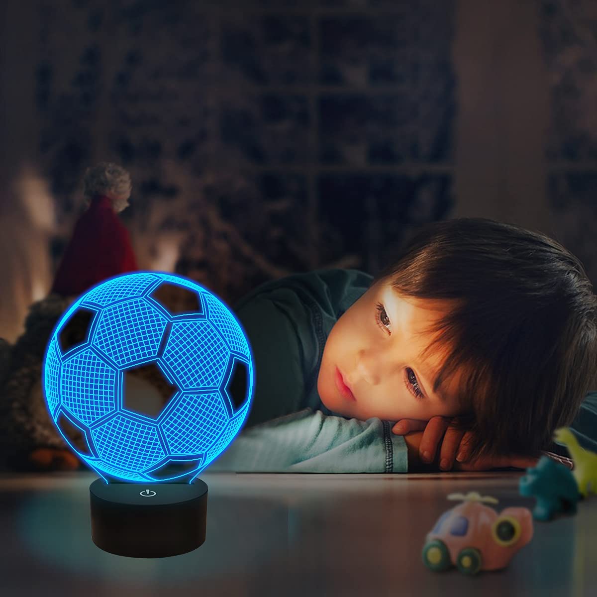 Silicone Football LED Night Light Touch Sensor Dimmable Rechargeable  Decoration Waterproof Ball Lamp for Children Baby