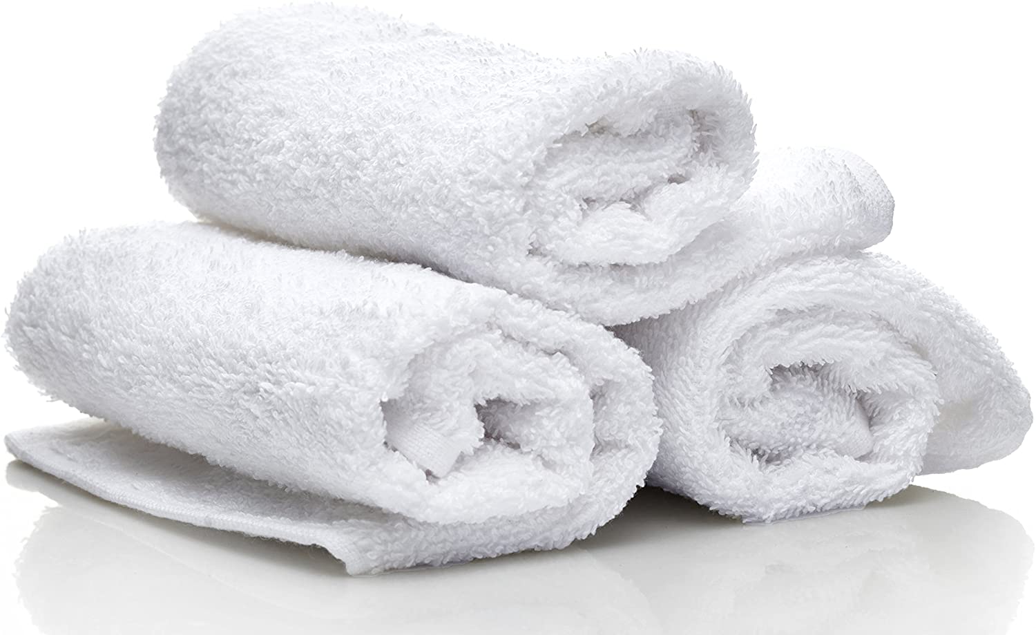Utopia 24-Piece Cotton Washcloth Set - 30x30 cm White - 100% Ring Spun Cotton Flannel Face Towels, Highly Absorbent and Soft Feel Fingertip Towels 8