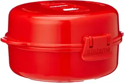 Sistema 1117ZS Microwave Egg Cooker, Easy Eggs, 271 ml, Red