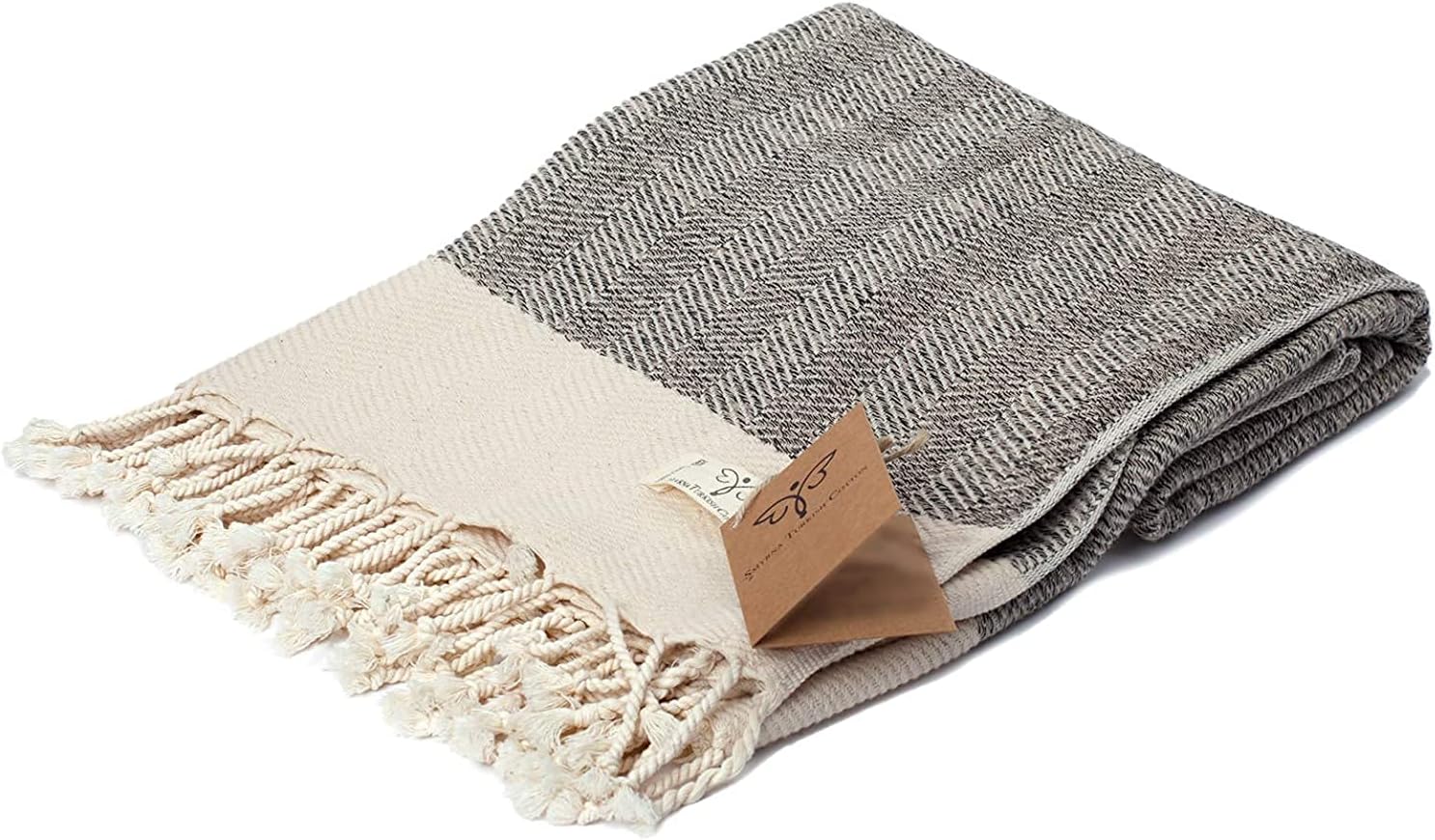 Smyrna Turkish Cotton Herringbone Series Table Runner 100% Cotton|Rectangular Table Cover & Protective Table Cloth|Made in Turkey|Doesn't Shrink| Premium Luxury (Beige, 38 x 182 cm) 5