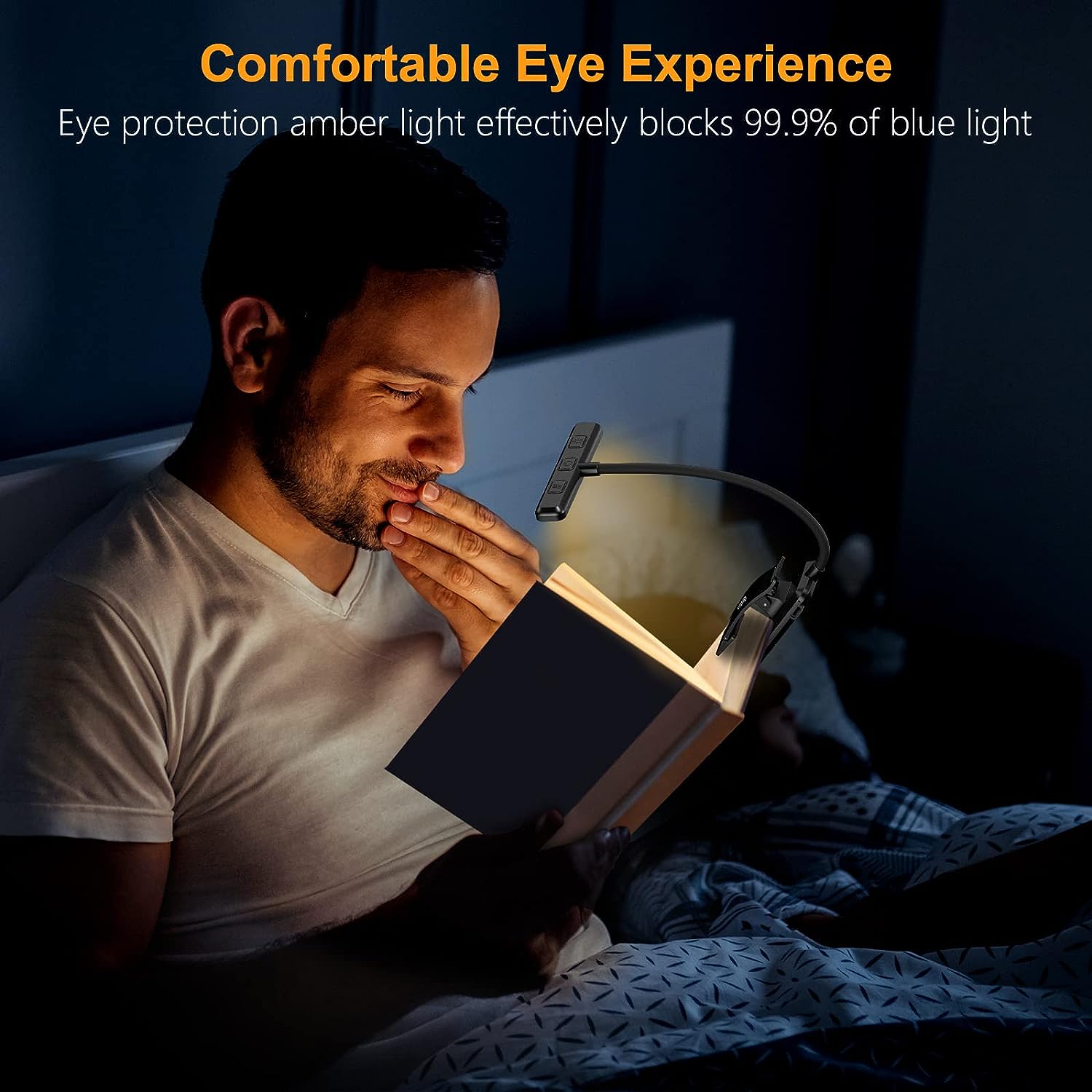 Gritin 19 LED Book Light, Reading Light Book Lamp for Reading at Night with Memory Function, 3 Eye-Protecting Modes -Stepless Dimming, Long Battery Life, 360° Flexible Book Light for Bed,Tablet [Energy Class A+++] 4