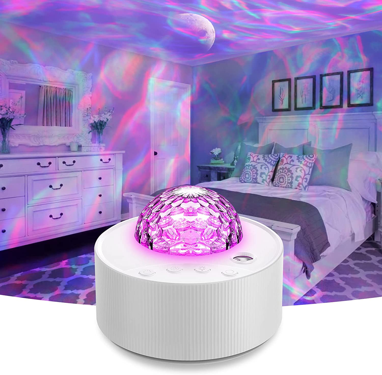 Moredig LED Galaxy Light Projector, 13-Color Ocean Wave Sensory Lights for Bedroom, Party, Game Rooms, Kids, Adults, Christmas Decor (Middle, 13 Colors) 2